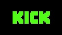 the word kick in green on a black background