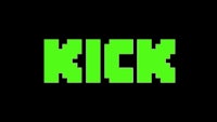 the word kick in green on a black background